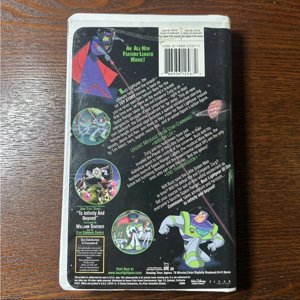 Disney Buzz Lightyear of Star Command the adventure begins VHS